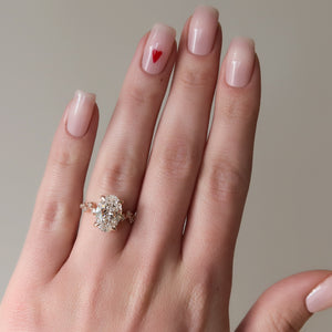 The Mia Set With A 3 Carat Oval Lab Diamond