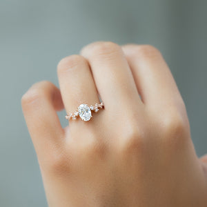 The Mia Set With A 3 Carat Oval Lab Diamond