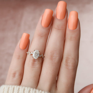 The Mia Set With A 3 Carat Oval Lab Diamond