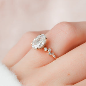 The Mia Set With A 3 Carat Oval Lab Diamond