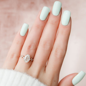 The Mia Set With A 3 Carat Oval Lab Diamond