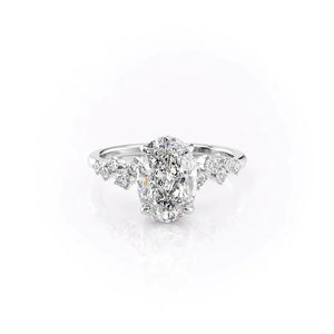The Mia Set With A 3.5 Carat Oval Moissanite