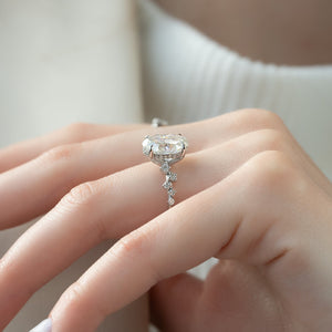 The Mia Set With A 2.5 Carat Oval Lab Diamond