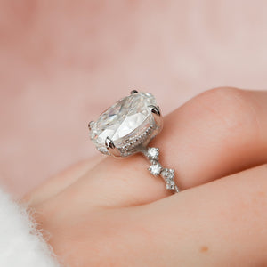The Mia Set With A 2.5 Carat Oval Lab Diamond