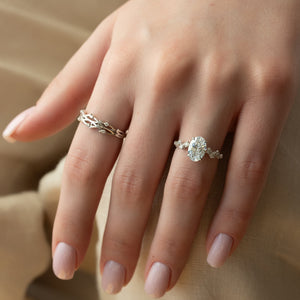 The Mia Set With A 2.5 Carat Oval Lab Diamond