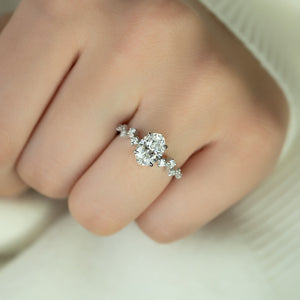 The Mia Set With A 2.5 Carat Oval Lab Diamond