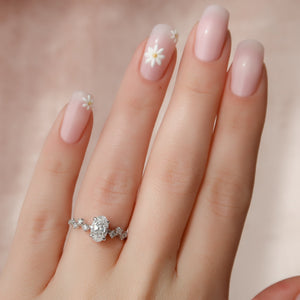 The Mia Set With A 2.5 Carat Oval Lab Diamond