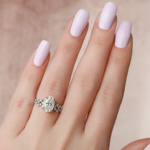 The Mia Set With A 2.5 Carat Oval Lab Diamond