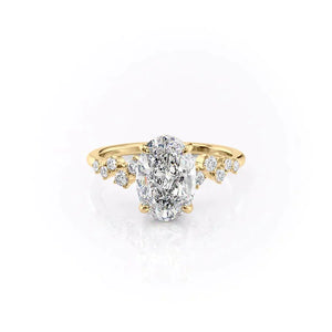 The Mia Set With A 3.5 Carat Oval Moissanite