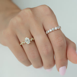 The Mia Set With A 1 Carat Oval Lab Diamond