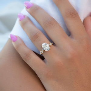 The Mia Set With A 1 Carat Oval Lab Diamond