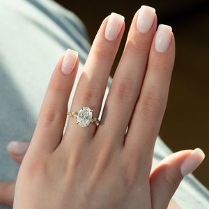 The Mia Set With A 1 Carat Oval Lab Diamond