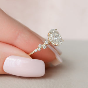 The Mia Set With A 1 Carat Oval Lab Diamond