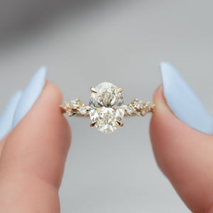 The Mia Set With A 1 Carat Oval Lab Diamond