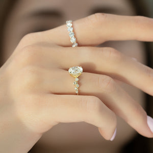 The Mia Set With A 1 Carat Oval Lab Diamond