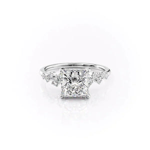 The Mia Set With A 2 Carat Princess Lab Diamond