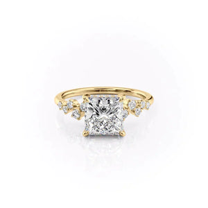 The Mia Set With A 4.5 Carat Princess Moissanite