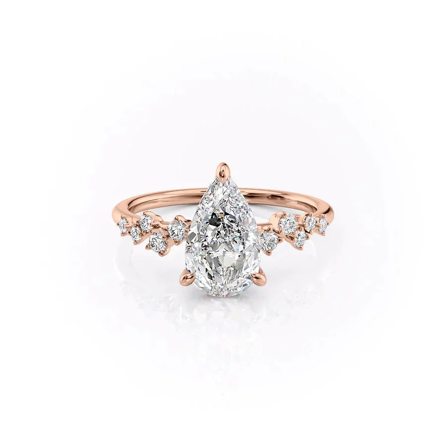 The Mia Set With A 1 Carat Pear Moissanite