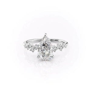 The Mia Set With A 5 Carat Pear Moissanite