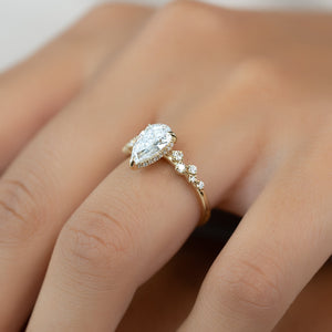 The Mia Set With A Pear Lab Diamond