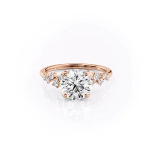 The Mia Set With A 2 Carat Round Lab Diamond