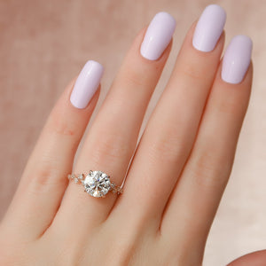 The Mia Set With A 1 Carat Round Lab Diamond