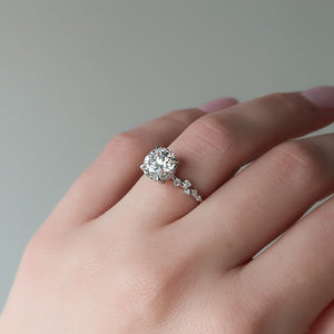 The Mia Set With A 2 Carat Round Lab Diamond