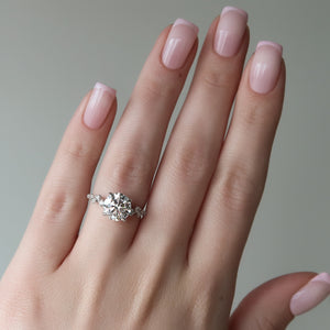 The Mia Set With A 2 Carat Round Lab Diamond