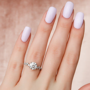 The Mia Set With A 2 Carat Round Lab Diamond