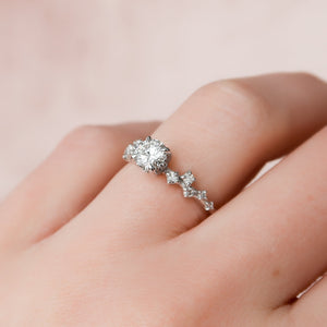 The Mia Set With A 2 Carat Round Lab Diamond