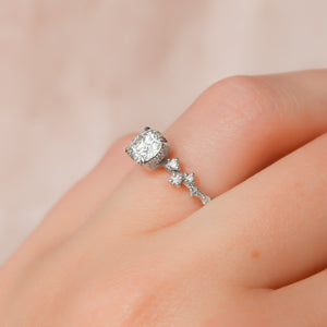 The Mia Set With A 2 Carat Round Lab Diamond