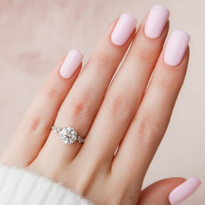 The Mia Set With A 2 Carat Round Lab Diamond