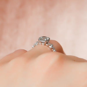 The Mia Set With A 2 Carat Round Lab Diamond