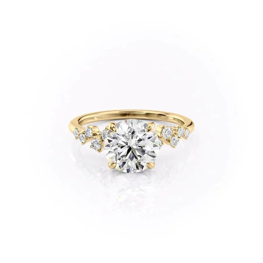 The Mia Set With A 2 Carat Round Moissanite