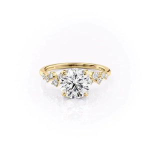 The Mia Set With A 1.5 Carat Round Moissanite
