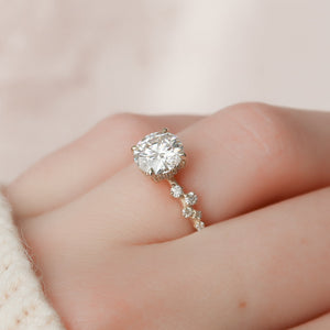 The Mia Set With A 3 Carat Round Lab Diamond