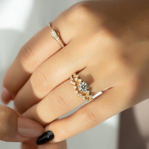 The Mia Set With A 3 Carat Round Lab Diamond