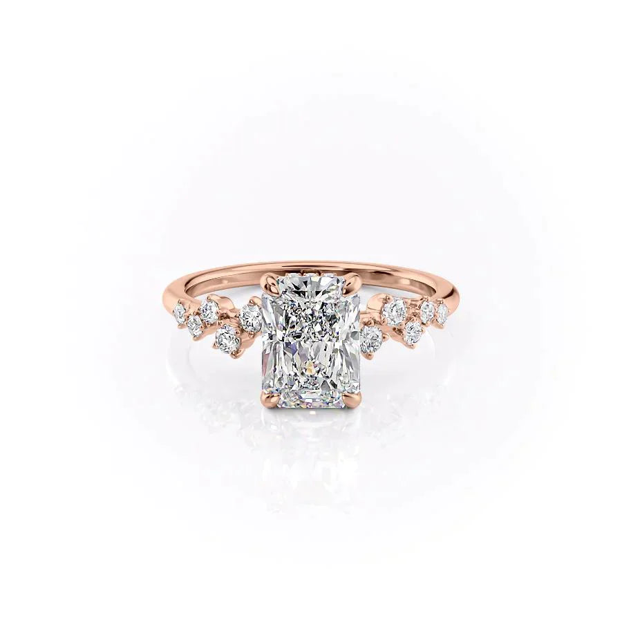 The Mia Set With A 3 Carat Radiant Lab Diamond