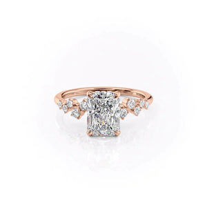 The Mia Set With A 5 Carat Radiant Moissanite