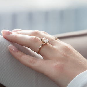The Mia Set With A Radiant Lab Diamond