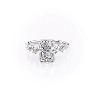 The Mia Set With A 1.5 Carat Radiant Lab Diamond