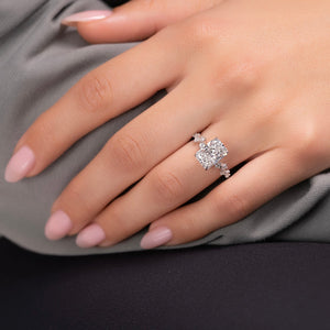 The Mia Set With A 2 Carat Radiant Lab Diamond