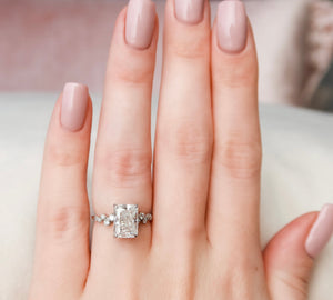 The Mia Set With A 2 Carat Radiant Lab Diamond