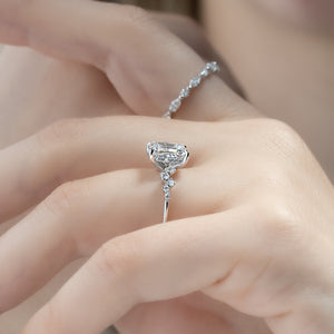 The Mia Set With A 2 Carat Radiant Lab Diamond