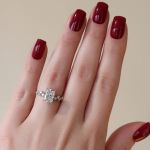 The Mia Set With A 2 Carat Radiant Lab Diamond