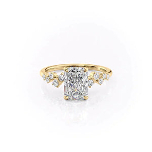 The Mia Set With A 3.5 Carat Radiant Moissanite