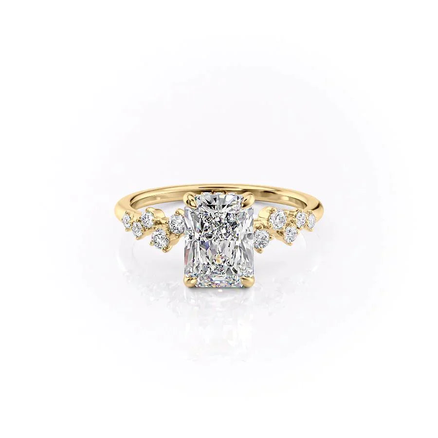 The Mia Set With A 1 Carat Radiant Moissanite