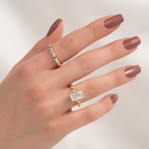 The Mia Set With A 1 Carat Radiant Lab Diamond