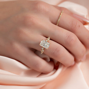 The Mia Set With A 1 Carat Radiant Lab Diamond