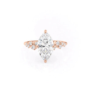 The Mia Set With A 1 Carat Marquise Lab Diamond